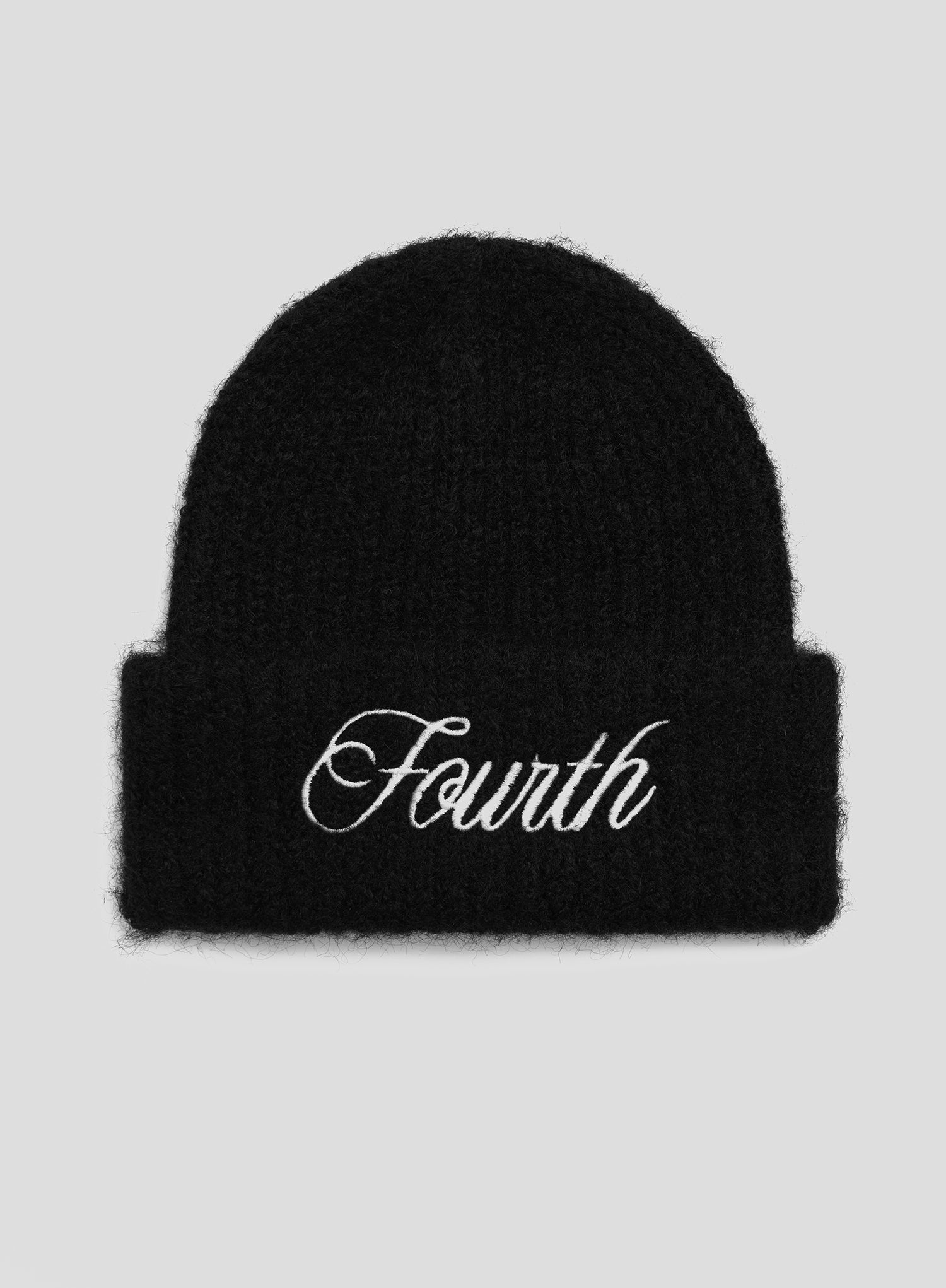 Black Fourth Branded Knitted Beanie Hat
